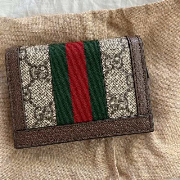 Gucci Ophidia GG Card Case Wallet in GG Supreme - Picture 2 of 8